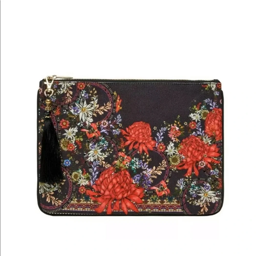 CAMILLA *Ms Matilda floral small canvas clutch bag